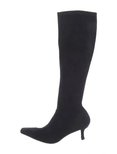 Pre-owned Stuart Weitzman Suede Boots In Black