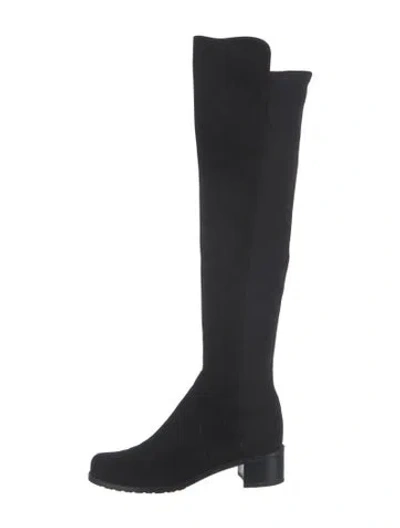 Pre-owned Stuart Weitzman Suede Boots In Black