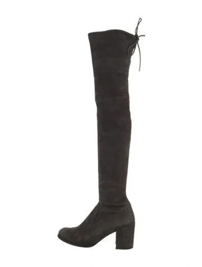Pre-owned Stuart Weitzman Suede Boots In Black