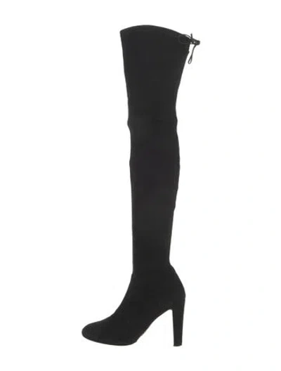 Pre-owned Stuart Weitzman Suede Boots In Black