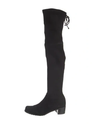 Pre-owned Stuart Weitzman Suede Boots In Black