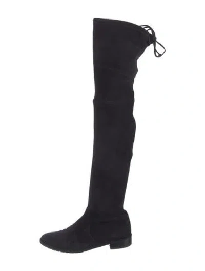 Pre-owned Stuart Weitzman Suede Boots In Black
