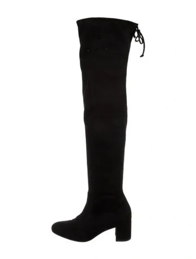 Pre-owned Stuart Weitzman Suede Boots In Black