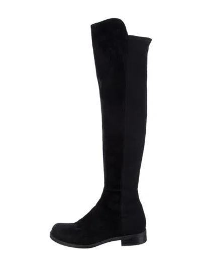 Pre-owned Stuart Weitzman Suede Boots In Black