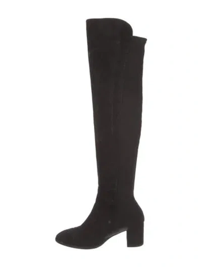 Pre-owned Stuart Weitzman Suede Boots In Black