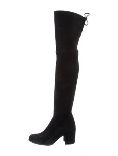 Pre-owned Stuart Weitzman Suede Boots In Black