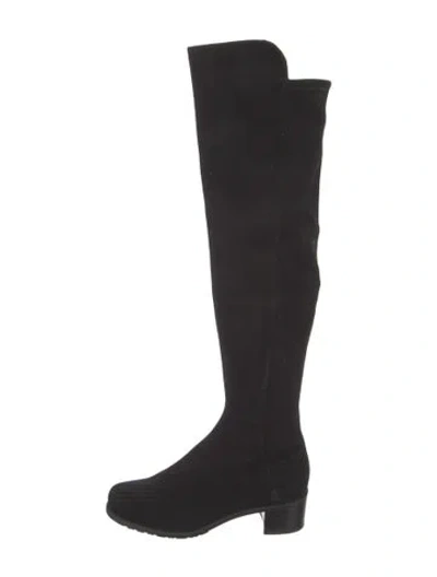 Pre-owned Stuart Weitzman Suede Boots In Black
