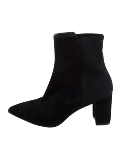 Pre-owned Stuart Weitzman Suede Boots In Black