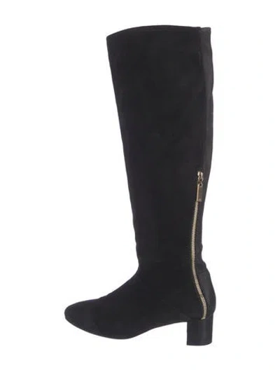 Pre-owned Stuart Weitzman Suede Boots In Black