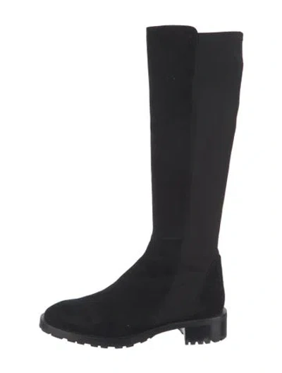 Pre-owned Stuart Weitzman Suede Boots In Black