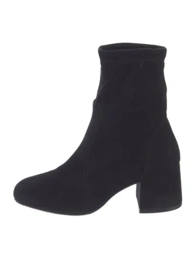 Pre-owned Stuart Weitzman Suede Boots In Black