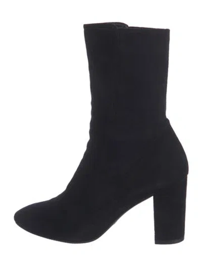 Pre-owned Stuart Weitzman Suede Boots In Black