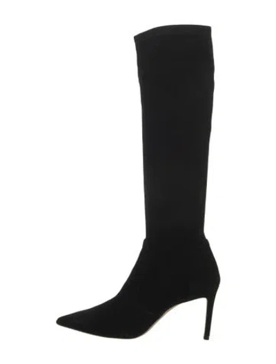 Pre-owned Stuart Weitzman Suede Boots In Black