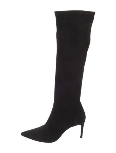 Pre-owned Stuart Weitzman Suede Boots In Black