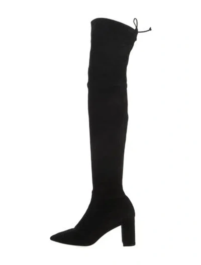 Pre-owned Stuart Weitzman Suede Boots In Black