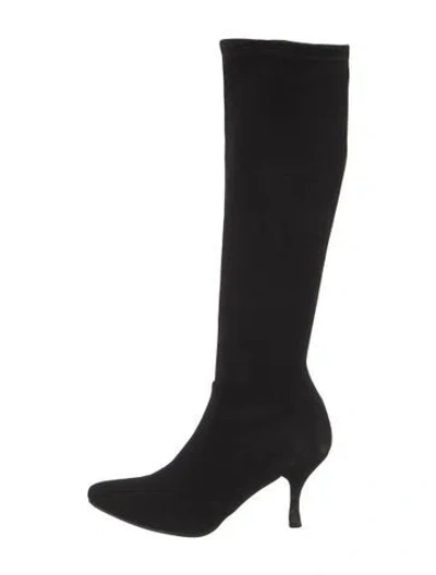 Pre-owned Stuart Weitzman Suede Boots In Black