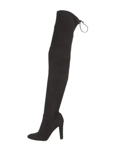 Pre-owned Stuart Weitzman Suede Boots In Black