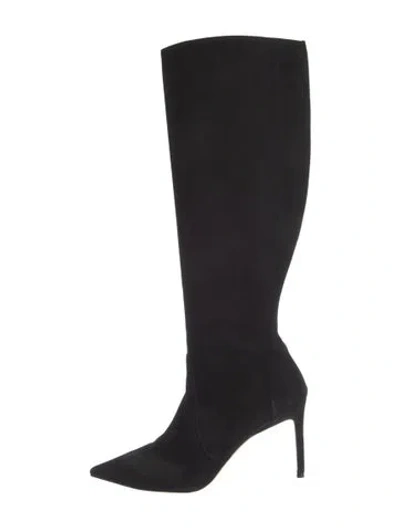 Pre-owned Stuart Weitzman Suede Boots In Black