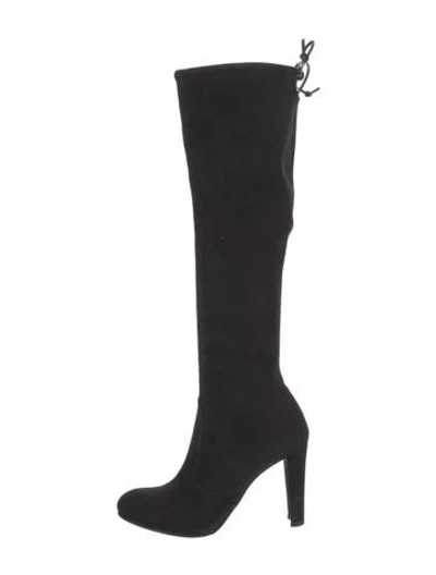 Pre-owned Stuart Weitzman Suede Boots In Black