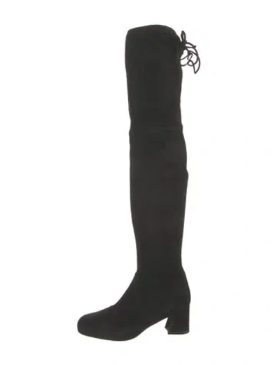 Pre-owned Stuart Weitzman Suede Boots In Black