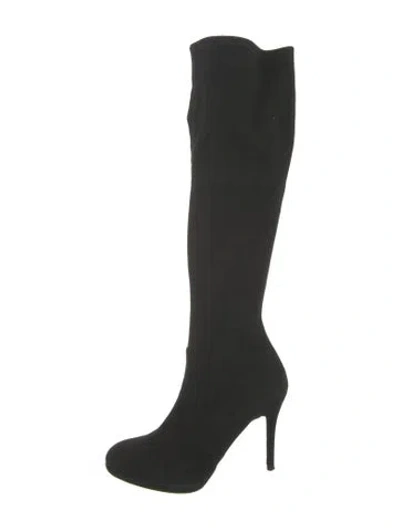 Pre-owned Stuart Weitzman Suede Boots In Black