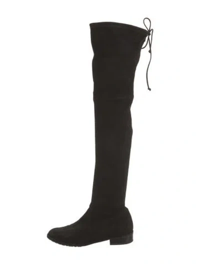 Pre-owned Stuart Weitzman Suede Boots In Black