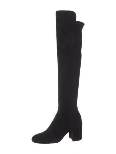 Pre-owned Stuart Weitzman Suede Boots In Black