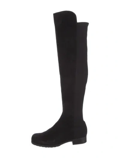 Pre-owned Stuart Weitzman Suede Boots In Black