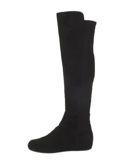 Pre-owned Stuart Weitzman Suede Boots In Black
