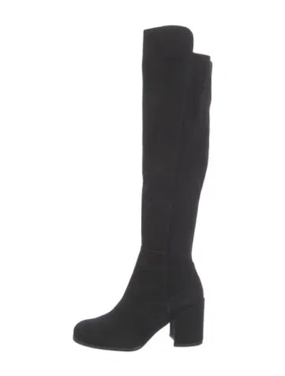 Pre-owned Stuart Weitzman Suede Boots In Black