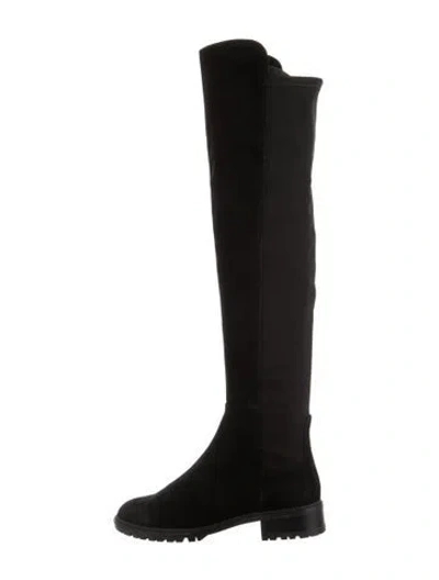 Pre-owned Stuart Weitzman Suede Boots In Black