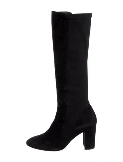 Pre-owned Stuart Weitzman Suede Boots In Black