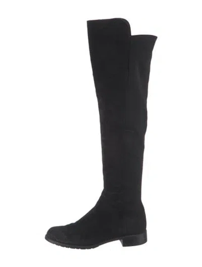 Pre-owned Stuart Weitzman Suede Boots In Black