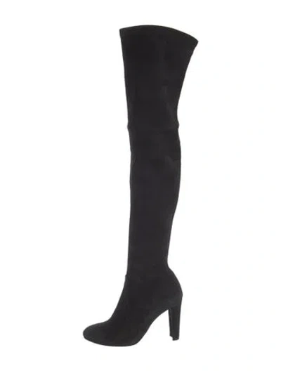 Pre-owned Stuart Weitzman Suede Boots In Black