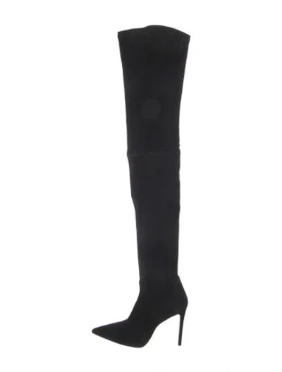 Pre-owned Stuart Weitzman Suede Boots In Black