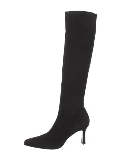 Pre-owned Stuart Weitzman Suede Boots In Black