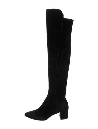 Pre-owned Stuart Weitzman Suede Boots In Black