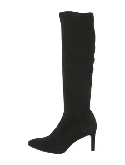 Pre-owned Stuart Weitzman Suede Boots In Black