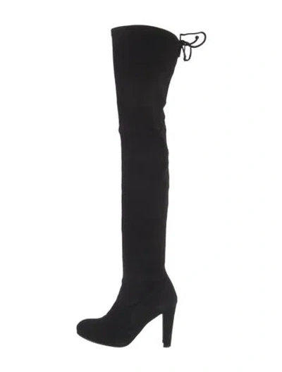 Pre-owned Stuart Weitzman Suede Boots In Black