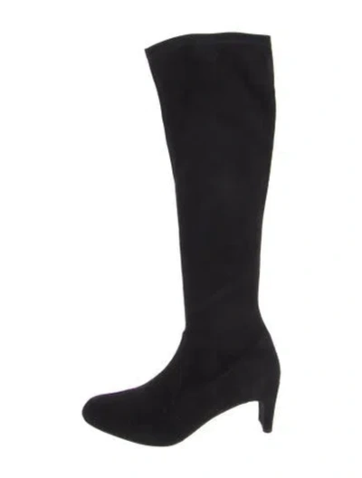 Pre-owned Stuart Weitzman Suede Boots In Black