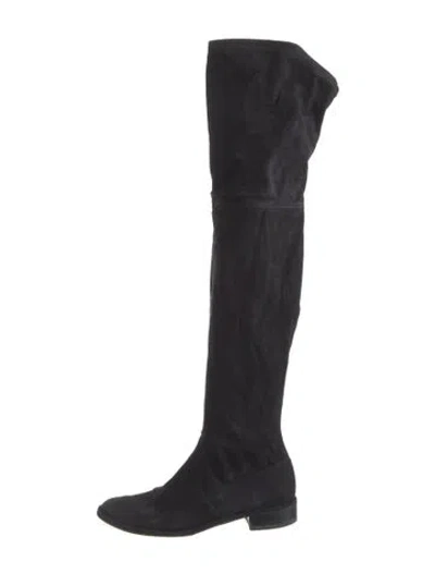 Pre-owned Stuart Weitzman Suede Boots In Black