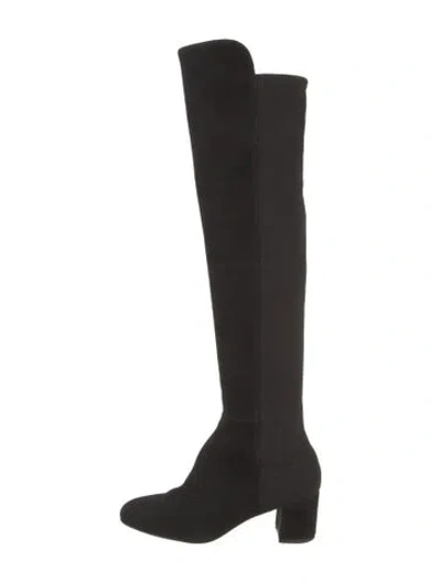 Pre-owned Stuart Weitzman Suede Boots In Black