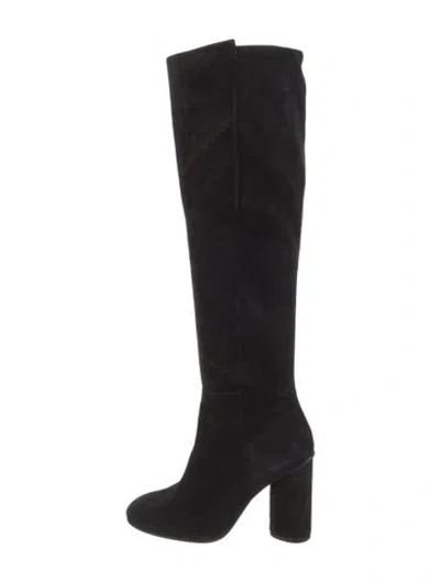 Pre-owned Stuart Weitzman Suede Boots In Black