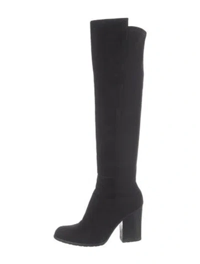 Pre-owned Stuart Weitzman Suede Boots In Black
