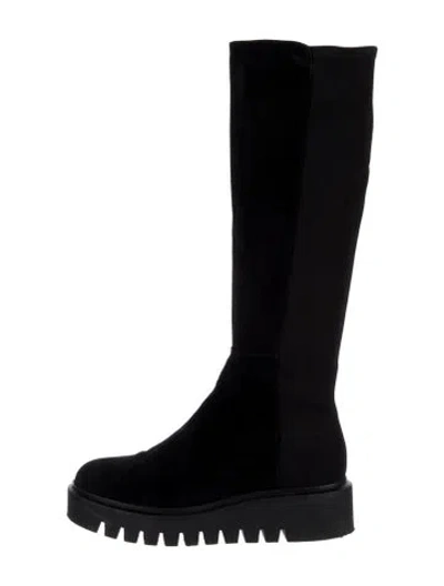 Pre-owned Stuart Weitzman Suede Boots In Black