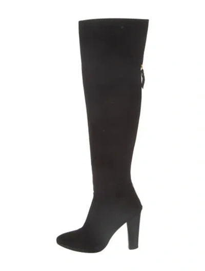 Pre-owned Stuart Weitzman Suede Boots In Black