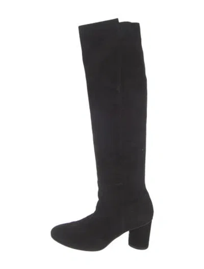 Pre-owned Stuart Weitzman Suede Boots In Black