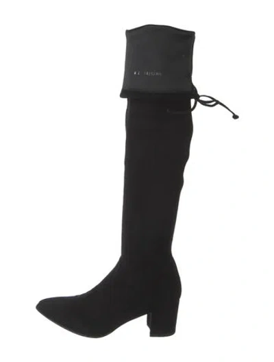 Pre-owned Stuart Weitzman Suede Boots In Black
