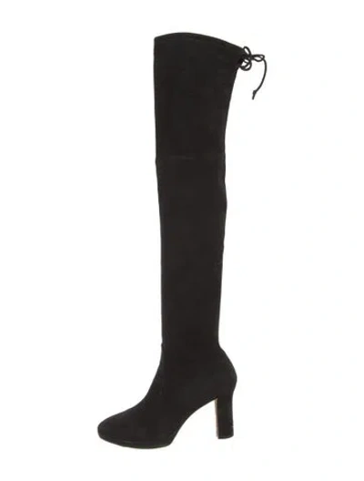 Pre-owned Stuart Weitzman Suede Boots In Black