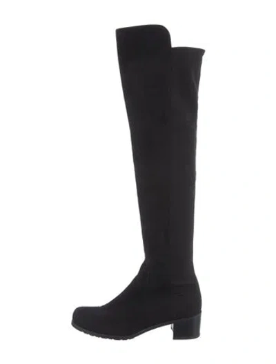 Pre-owned Stuart Weitzman Suede Boots In Black